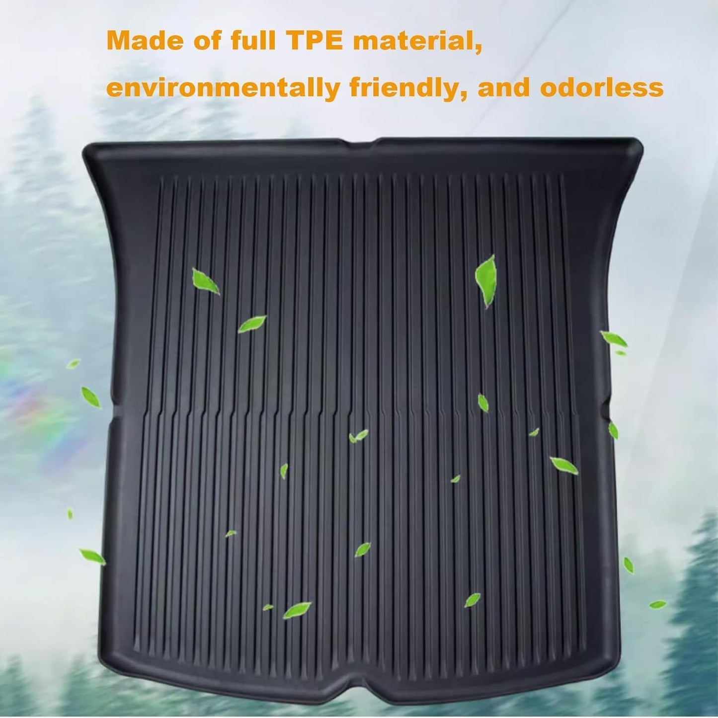 Tesla Model Y Front Trunk Mats & Rear Trunk Mats (for 5 Seats), TPE Waterproof All-Weather Protect Cargo Liner Compatible with 2021-2024 Tesla Model Y (for 5 Seats)