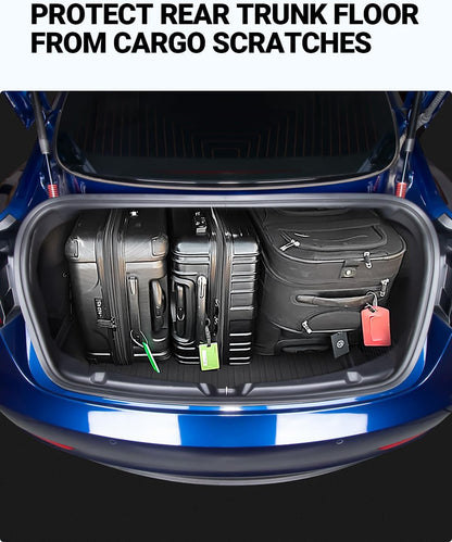 All Weather Cargo Liners for Tesla Model 3 (2017-2023), Front and Rear Trunk Mats for Tesla Model 3