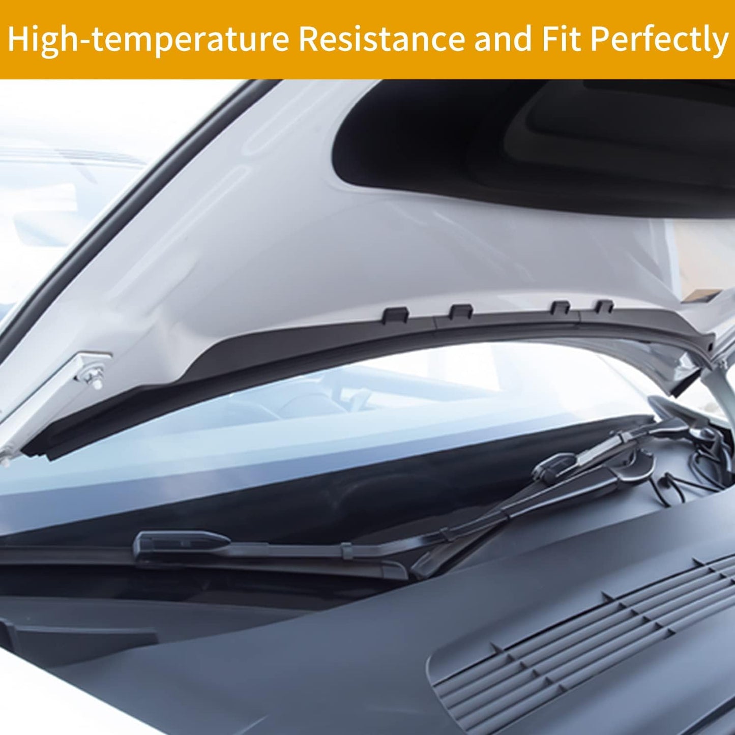 Front Hood Weather Strip Rubber Seal Protector Guard Strip for Tesla Model 3 2017-2023