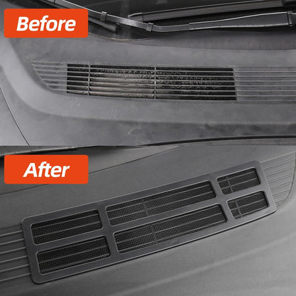 Air Flow Intake Vent Grille ABS Plastic Protection Inlet Cover Leaves Insect Guard for Tesla Model 3 (2017-2023)