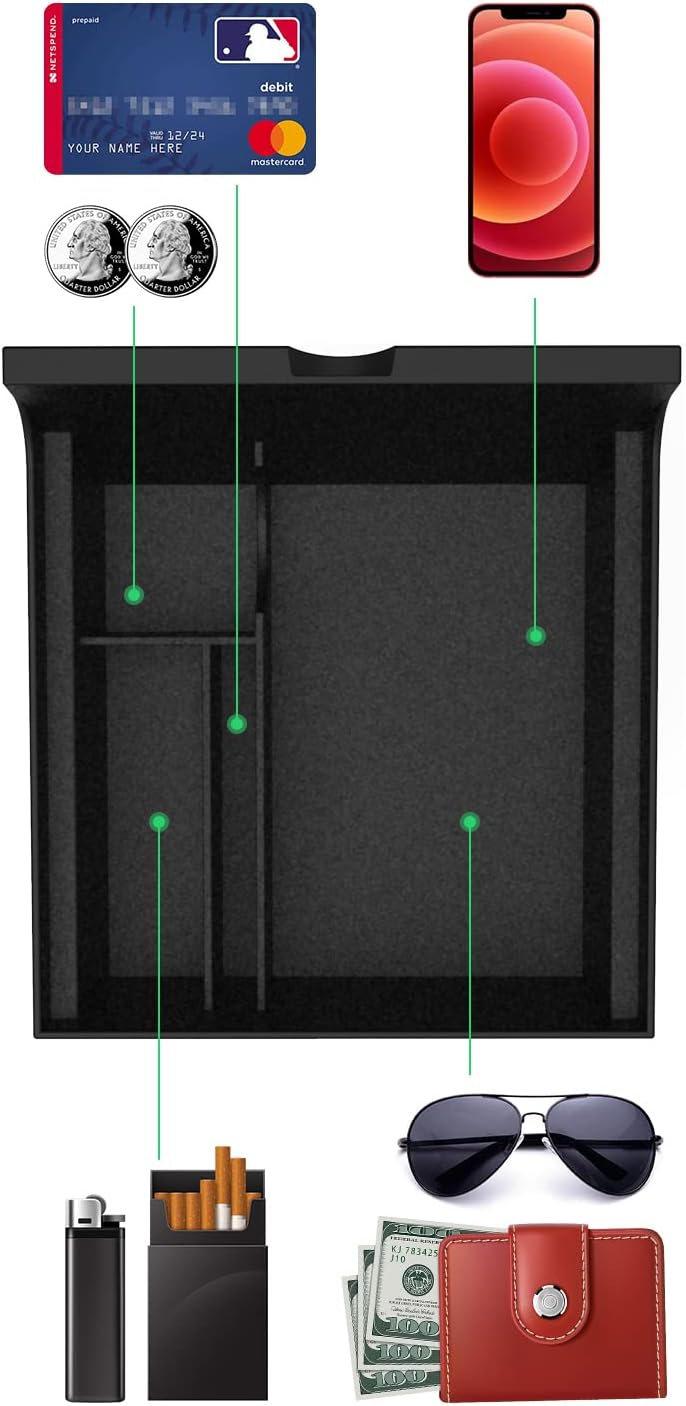 Center Console Organizer Tray for Tesla Model 3/ Model Y (2021 2022 2023)