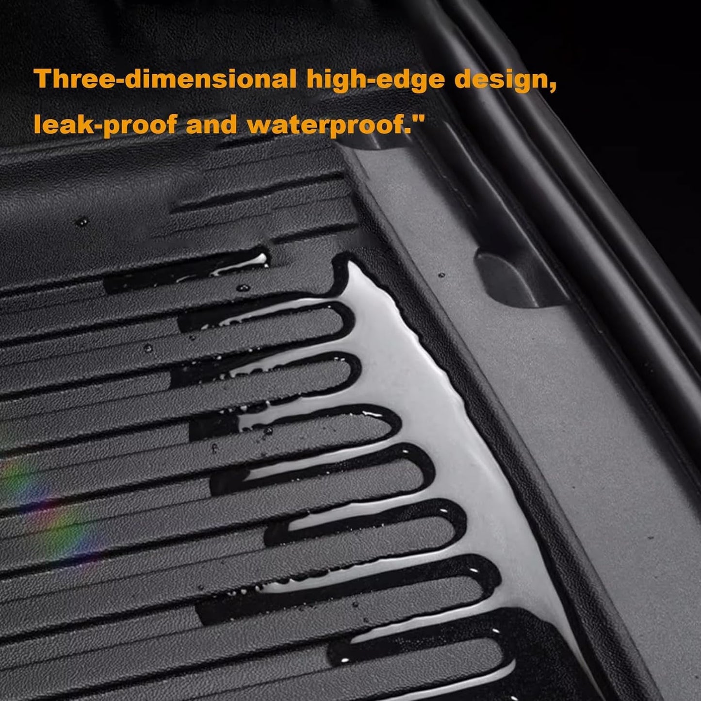 Tesla Model Y Front Trunk Mats & Rear Trunk Mats (for 5 Seats), TPE Waterproof All-Weather Protect Cargo Liner Compatible with 2021-2024 Tesla Model Y (for 5 Seats)