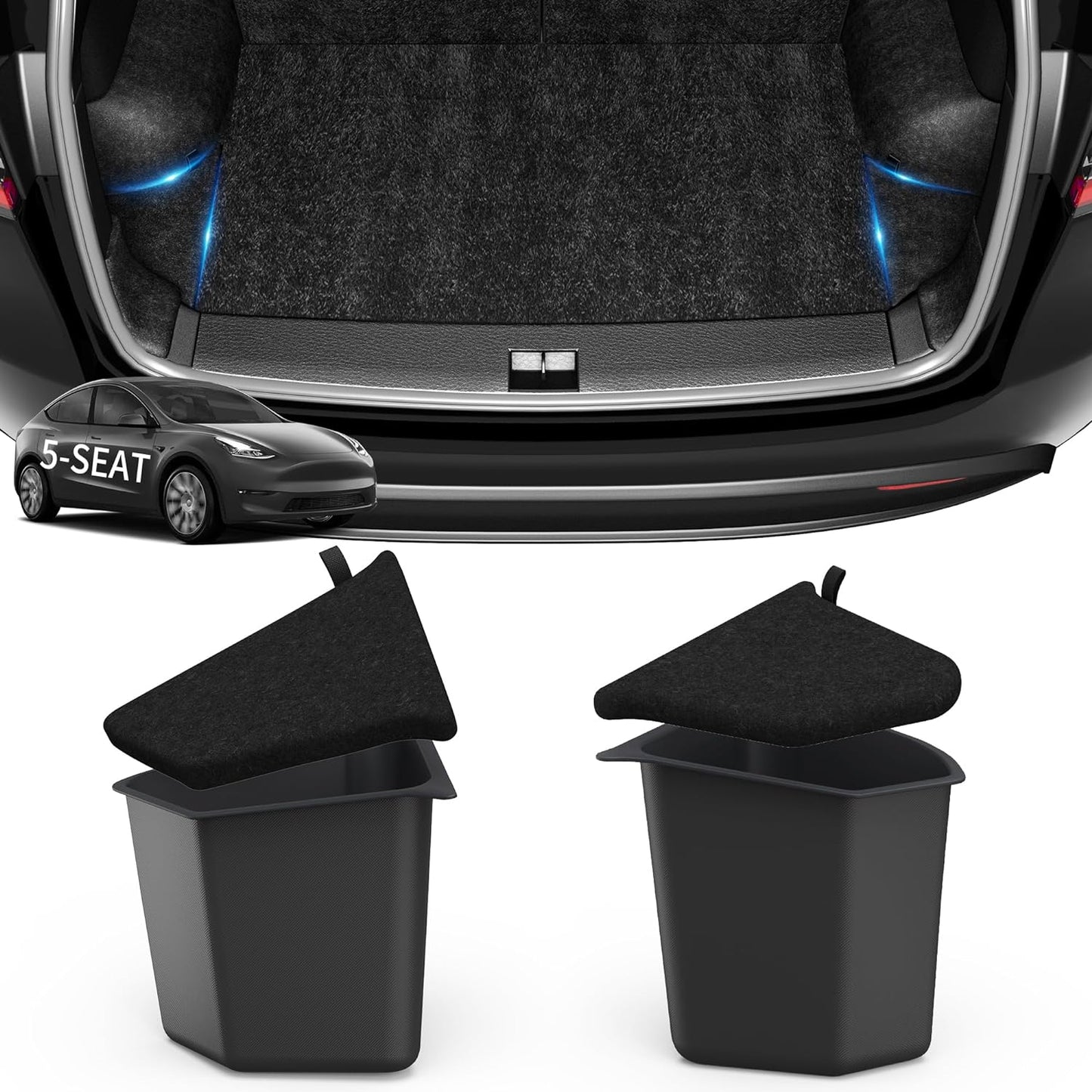 Rear Trunk Organizer for Tesla Model Y (2022-2024 5 Seater)
