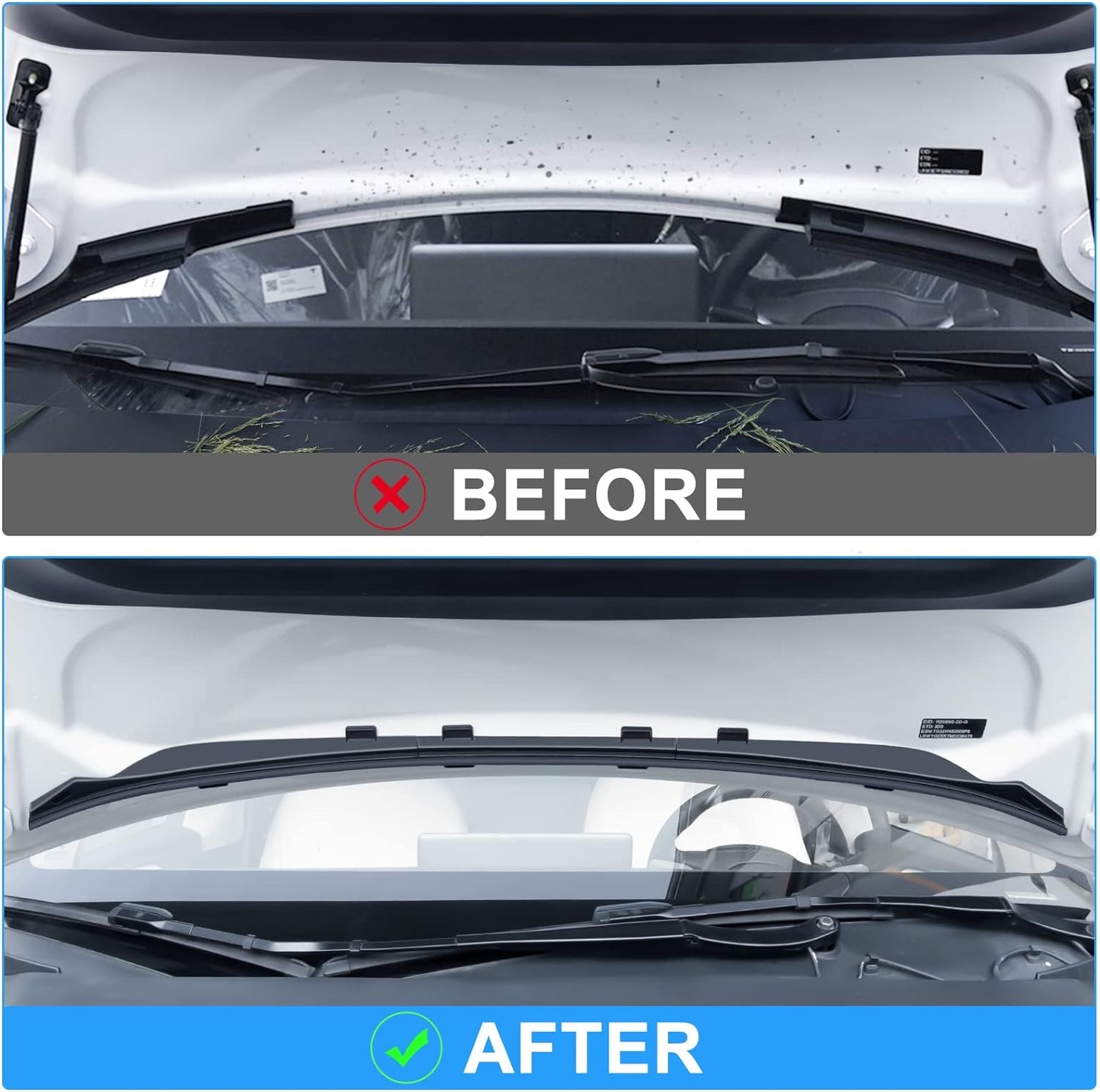 Front Hood Weather Strip Rubber Seal Protector Guard Strip for Tesla Model 3 2017-2023