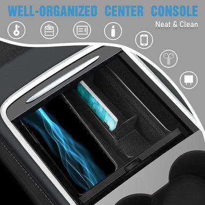 Center Console Organizer Tray for Tesla Model 3/ Model Y (2021 2022 2023)