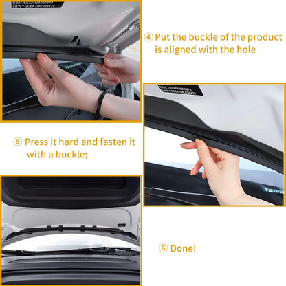 Front Hood Weather Strip Rubber Seal Protector Guard Strip for Tesla Model 3 2017-2023