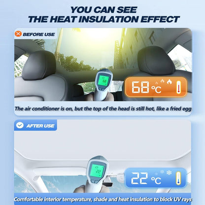 Sunshade Front & Rear Glass Roof for Tesla Model Y 2021-2024