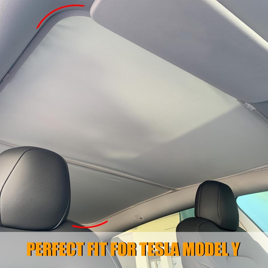 Sunshade Front & Rear Glass Roof for Tesla Model Y 2021-2024